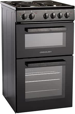50cm Freestanding Twin Cavity Electric Cooker - Black