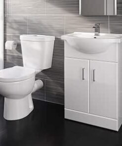 & 550mm Sink Cabinet Set - Gloss White