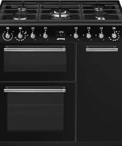 90cm Concert Dual Fuel Range Cooker - Black