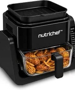 Air Fryer & Grill, 4L, 12 Presets, Flip-Top, Black