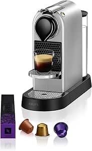 Automatic Pod coffee machine for Americano, Decaf, Espresso by Krups in Silver