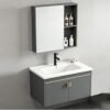 Bathroom Vanity Unit with Basin and Mirror Cabinet
