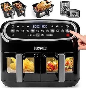 BK Dual Zone Air Fryer with Large 10L Family Drawer, 10-in-1