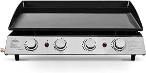 Burner Portable Gas Plancha 10kW BBQ Griddle, Stainless Steel - DG23