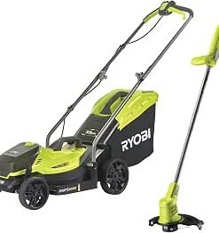 Cordless Lawnmower and Grass Trimmer Twin Kit (1 x 4.0Ah)