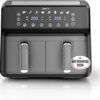 Dual Zone Air Fryer - 8 in1 Cooking Functions - 2700W Energy-Saving Cooker - Extra-Large Capacity for Healthy Meals - Roast, Bake, Dehydrate, Reheat,- Family Size...