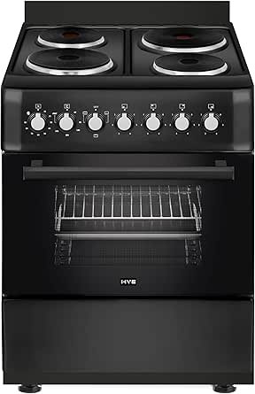 Freestanding Cooker - Electric Cooker with Kitchen Stove, Black