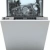 Integrated Slimline Dishwasher, 10 Place Settings, Class E, Total Care Programme, AquaStop, Silver Trim, 45x56x82 cm - HDIH 2T1047-80