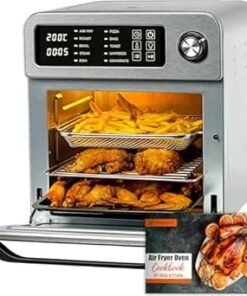 Large Air Fryer Oven For Family Digital Knob 1700W 10 in 1 Airfryer Toaster Air Convection Mini Oven electric and grill,Fast Cooking,Cookbook