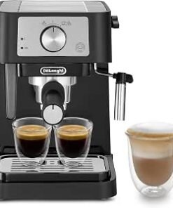 Manual Espresso Machine Manual Milk Frother Black