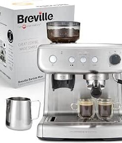 Max Espresso Machine | Latte & Cappuccino Coffee Maker with Integrated Bean Grinder & Steam Wand