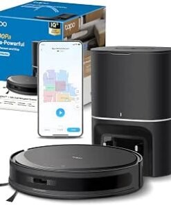 Max Plus 5300Pa Suction Robot Vacuum Cleaner with Mop, Ultra-Slim Design, Faster Mapping With MagSlim & LiDAR Navigation Robot Vacuum, Auto-Empty Dock, Voice/Remote...