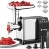 Meat Grinder [3000W MAX], Meat Mincer with LCD Display & Reverse Function, Sausage Maker with 3 Different Cutting Plates & Kibbe Attachment for Home Use