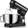 Mixer,5 Quarts 8-Speed 1000W Tilt-Head Food Mixer, Kitchen Electric Standing Mixer With Dough Hook, Whisk, Beater, Splash Guard & Mixing Bowl For Baking,...
