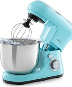Mixer, 5L Food Mixer for Baking with Bowl, 1300W Cake Mixer w/Beater, Dough Hook, Whisk & Mixing Bowl, 6 Speed Planetary Rotation Kitchen Maker, Electric Mixer...