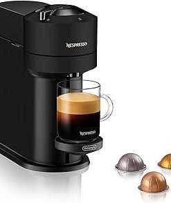 Next ENV120.BM Capsule Coffee Machine, Single-Serve, 5 Cup Sizes, Centrifusion Technology, Welcome Set Included, Matt Black