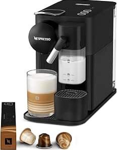 One Evo Automatic Coffee Maker, Single-Serve Capsule Coffee Machine, Automatic frothed milk, Cappuccino and Latte, EN510.B, 1450W, Black