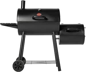 Pro Charcoal Grill Offset Smoker, Black