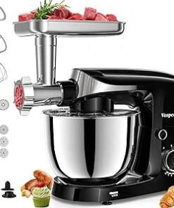 Stand Mixer, 1500W Electric Kitchen Mixer with 5.5L Bowl, Multifunctional Food Mixer for Cake, Bread, and Dough with Meat Grinder, Sausage Maker, Pasta & Cookie...