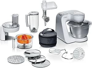 Stand Mixer, 7 in 1 Functions, MUM58259GB, White/Silver