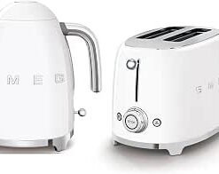 Style Breakfast Set,1.7L 3kw Kettle and 2 Slice Toaster , White EEJB117