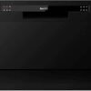 top dishwasher, 6 place settings and 6 programmes - Black - DH85