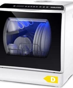 Top Dishwasher 6 Programs Mini Dishwasher with Touch Control, Auto-drying, Baby Care & Fruit Wash, Perfect for Small Families, Couples
