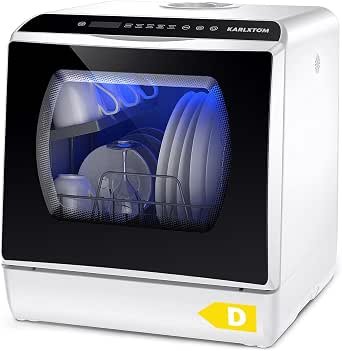 Top Dishwasher 6 Programs Mini Dishwasher with Touch Control, Auto-drying, Baby Care & Fruit Wash, Perfect for Small Families, Couples