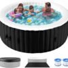 Tub 4 Person, 2400W Blow Up Hot Tubs, 71x71x25 Inch