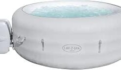 Vegas Hot Tub with 140 AirJet Massage System Inflatable Spa with Freeze Shield Technology, 4-6 Person