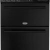 wide Double Oven Dual Fuel BEL FSA VISION 60DF Cooker - Black - A Rated